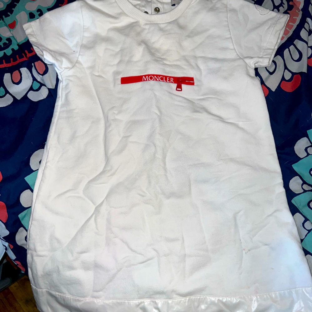 Moncler Logo Zip Jersey Dress